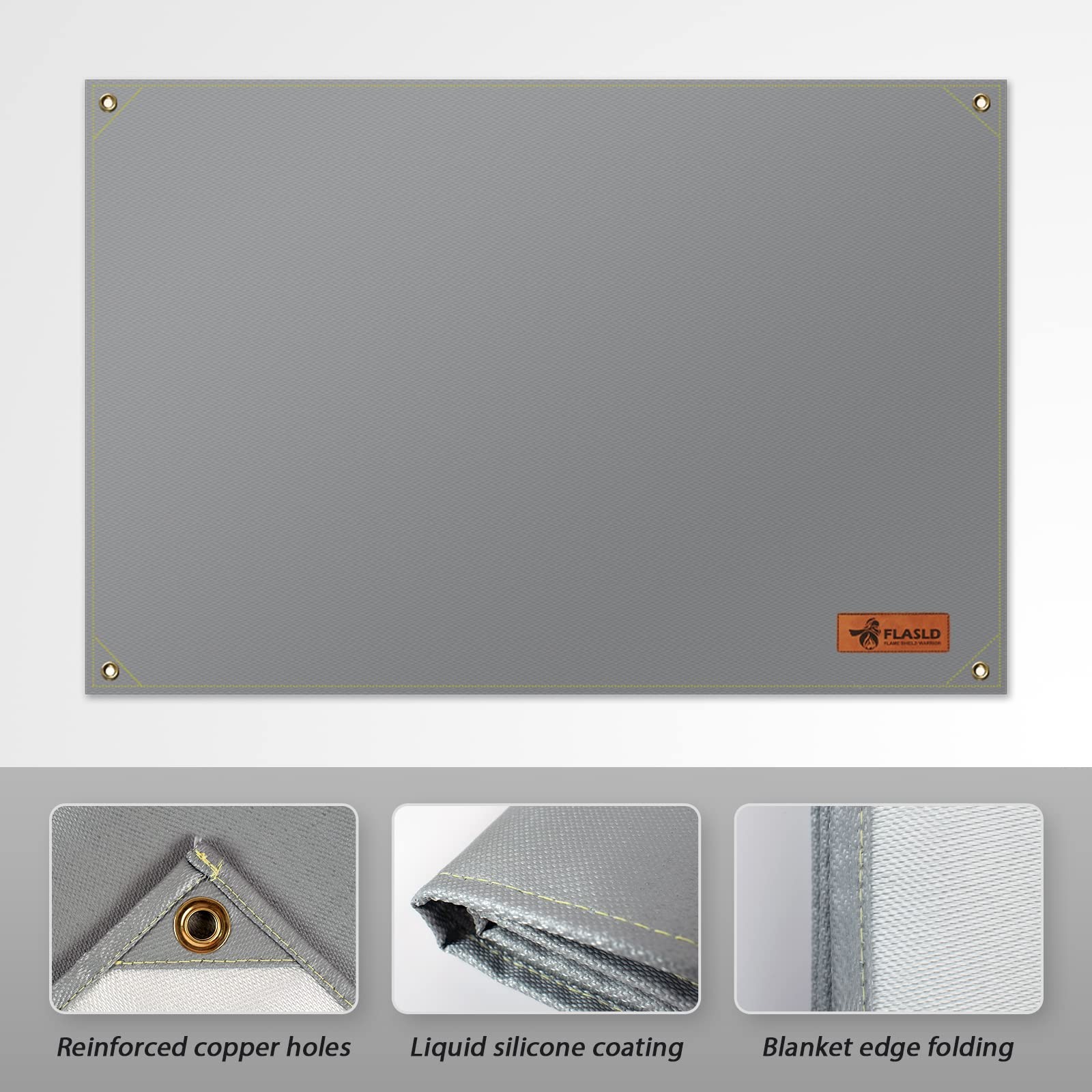 Flasld 2 Pack – Silicone Coated Welding Blanket Weld Shield Mat Up To 1800F 4