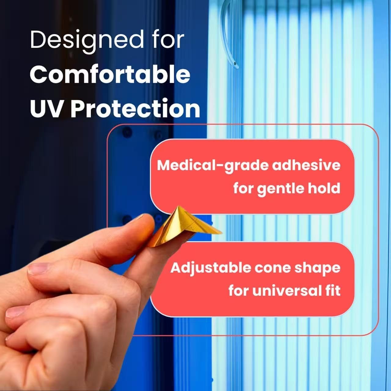 Disposable 200Pairs(400Count) Eye Protection Cones for Sun Tanningbed(GOLD)