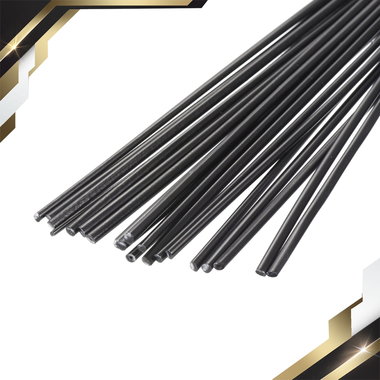 20 Pack 8 Inch Plastic Welding Rods PP Welding Strips Black