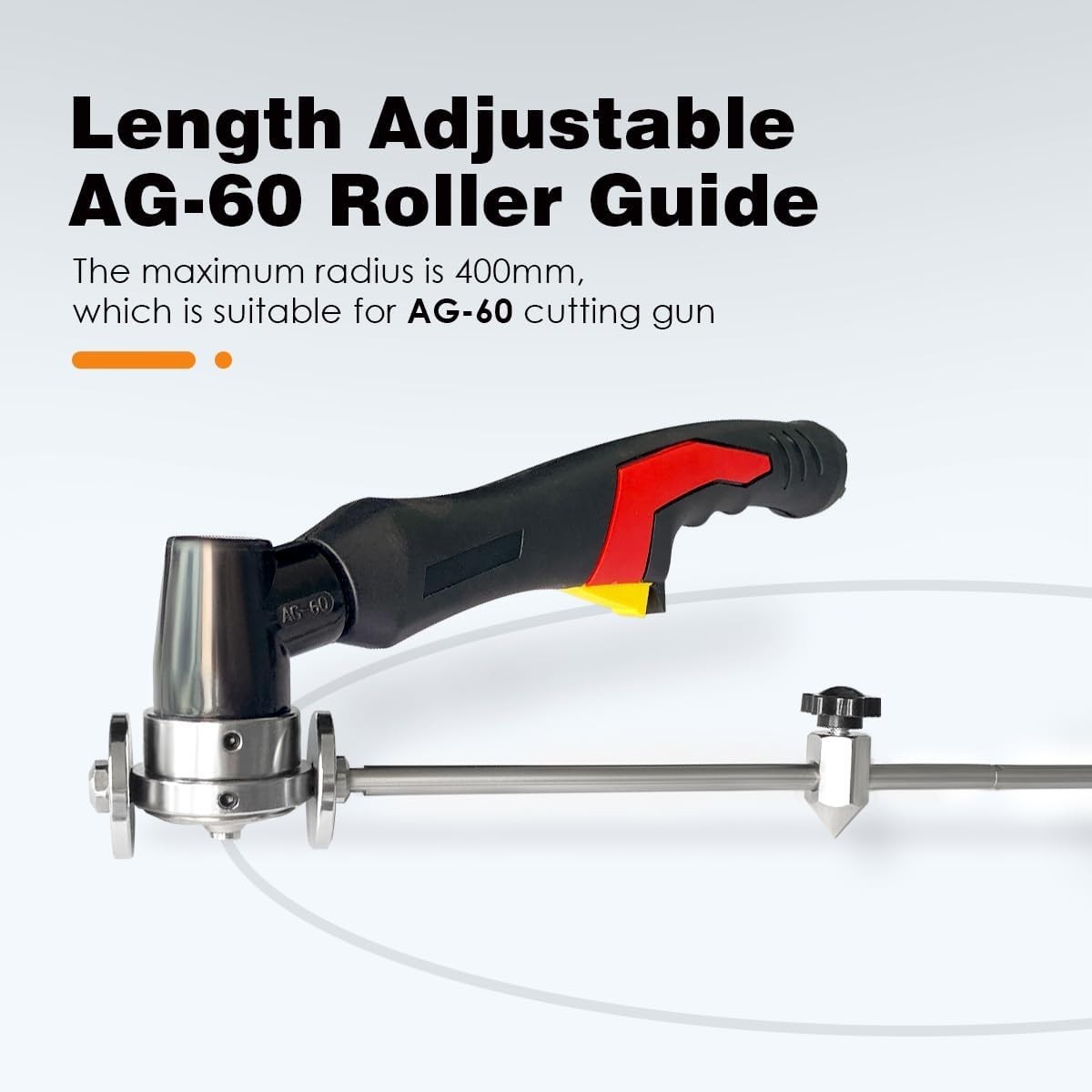 AG-60 Plasma Cutter Roller Guide with Detachable Compass Arm for Precision Cuts