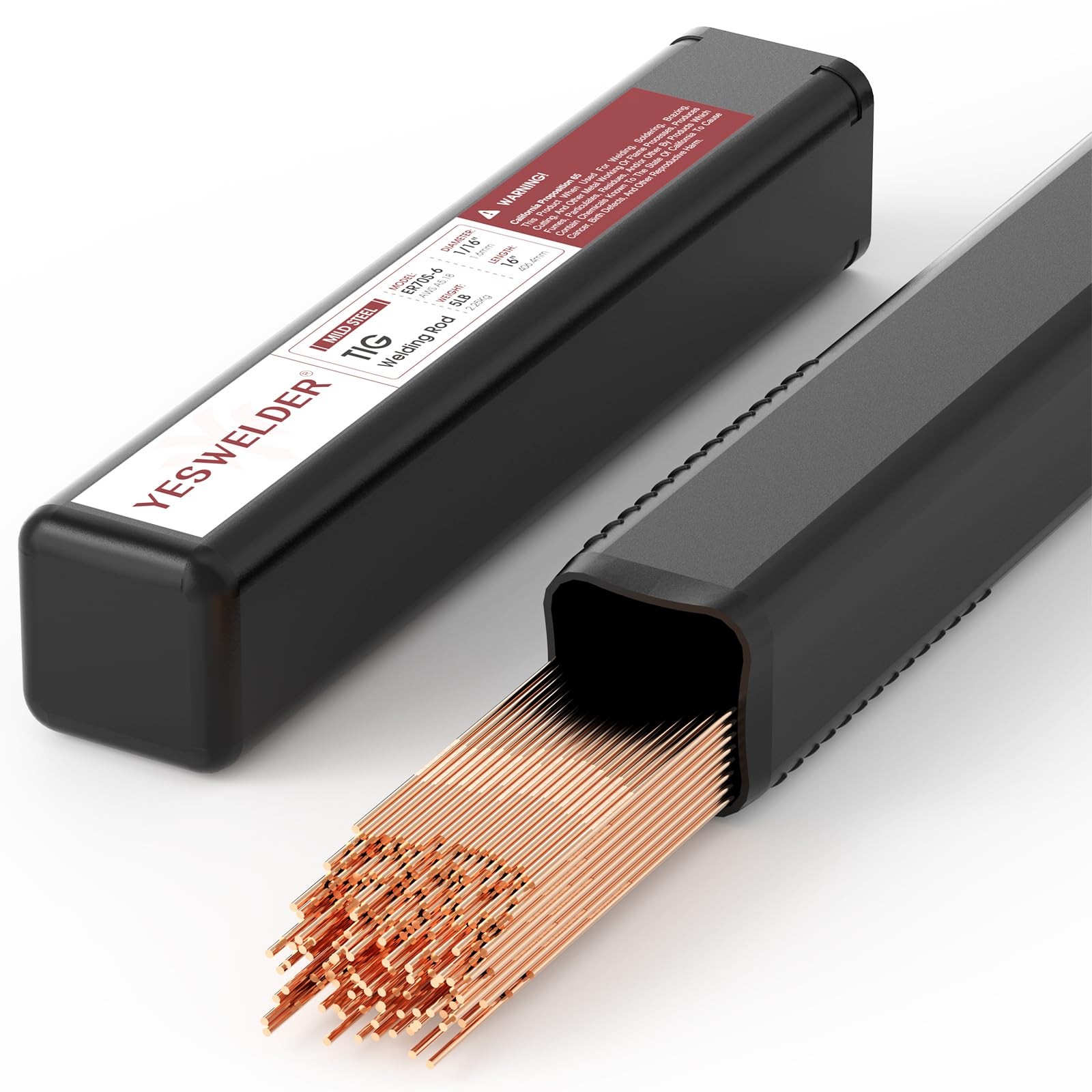 YESWELDER TIG Welding Rod ER70S-6 1/16″x16″ 5LB