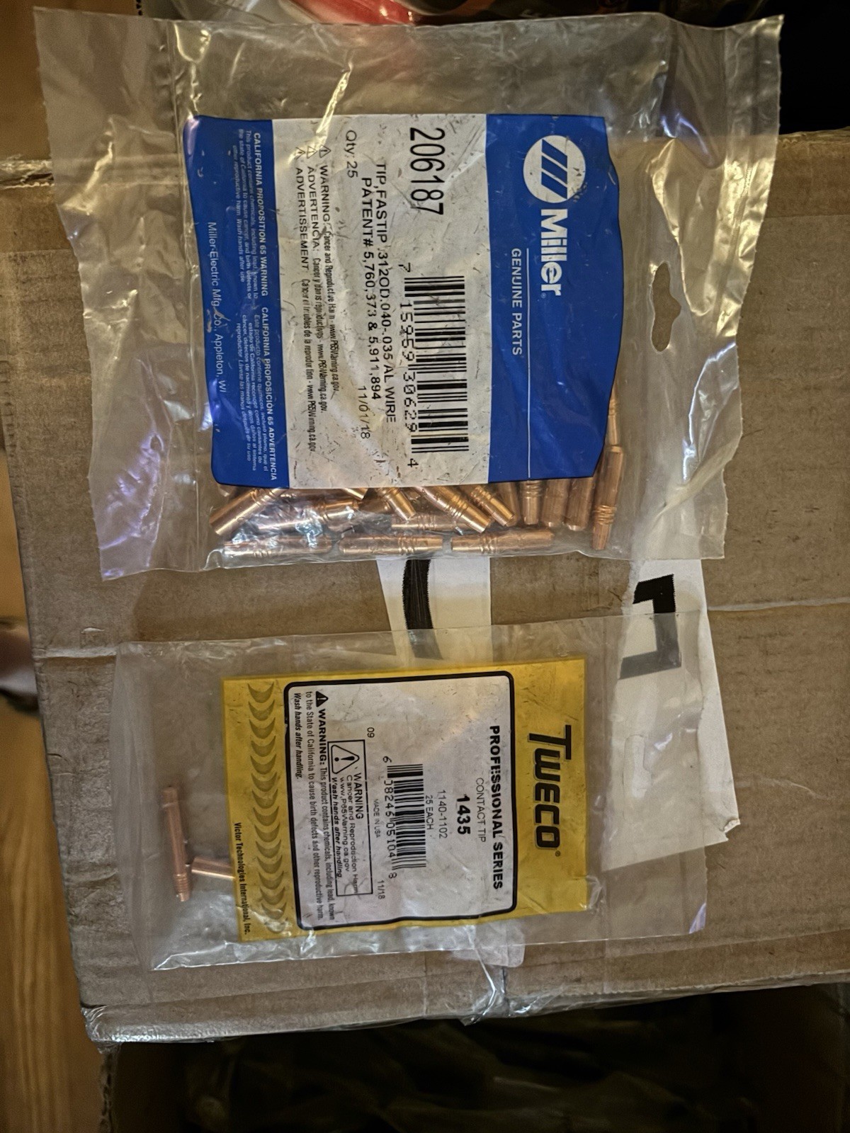 TWECO WELDSKILL WS14-35 / 1140-1167 Contact Tips – 25Pcs – New – Made in USA