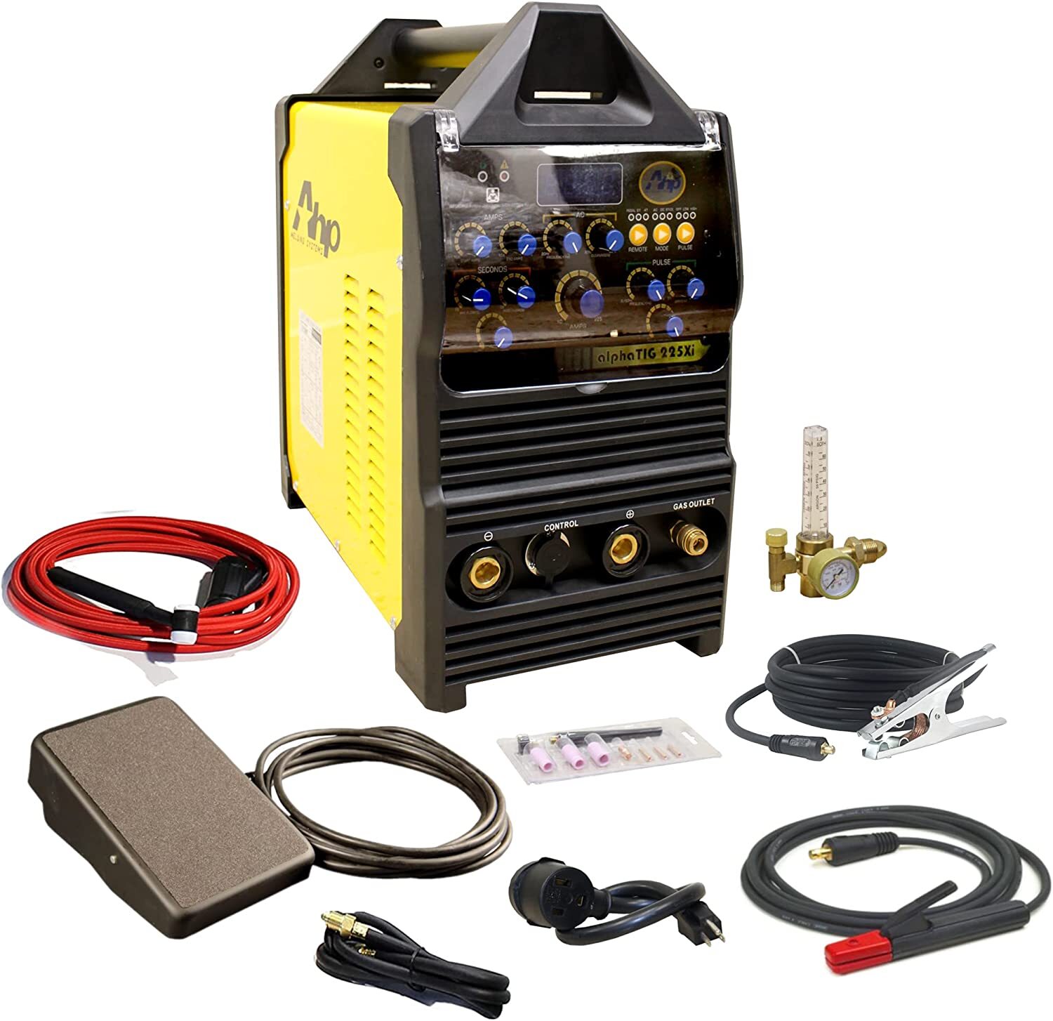 Alpha-TIG 225Xi IGBT AC/DC Pulse TIG/Stick Welder, 200 Amp 110v/220v Dual V AHP