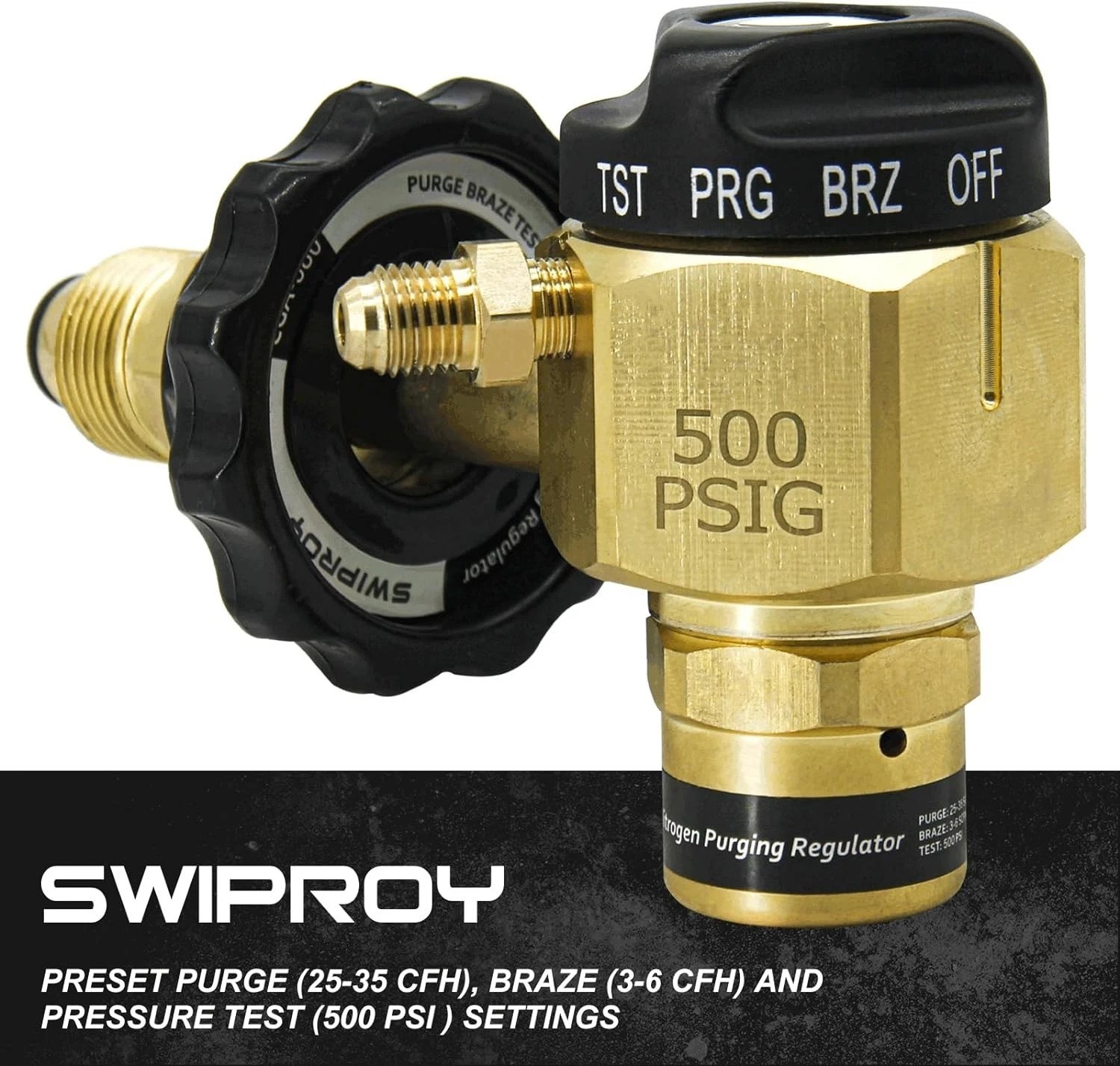 Heavy Duty VN-500 Nitrogen Purging Regulator – 1/4″ SAE Outlet Included