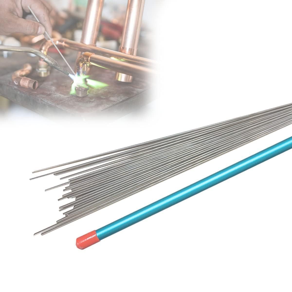 25 Sticks Brazing Rods ，Silver Solder 15% ，9.84″ x0.04″Silver Brazing rods fo…