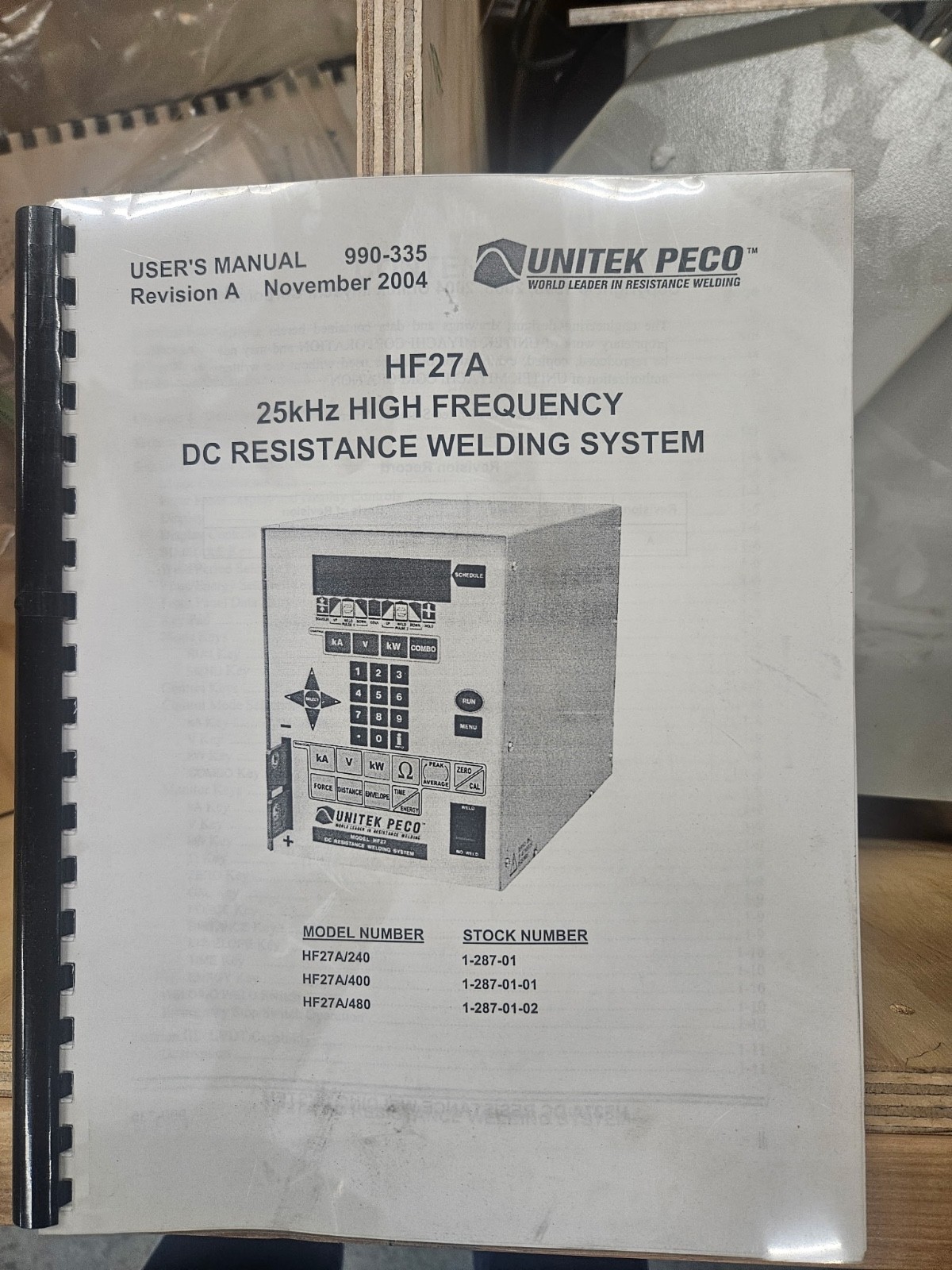 Unitek Miyachi HF27A Resistance Welder w/ Dual Thin-Line Weld Heads