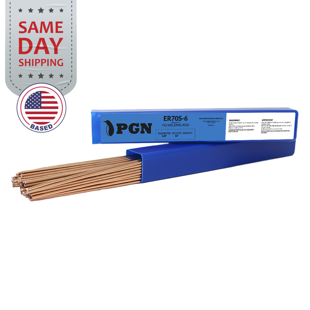 ER70S-6 – 1/8″ x 16″ – 1-Lb – Carbon Steel TIG Welding Filler Rod