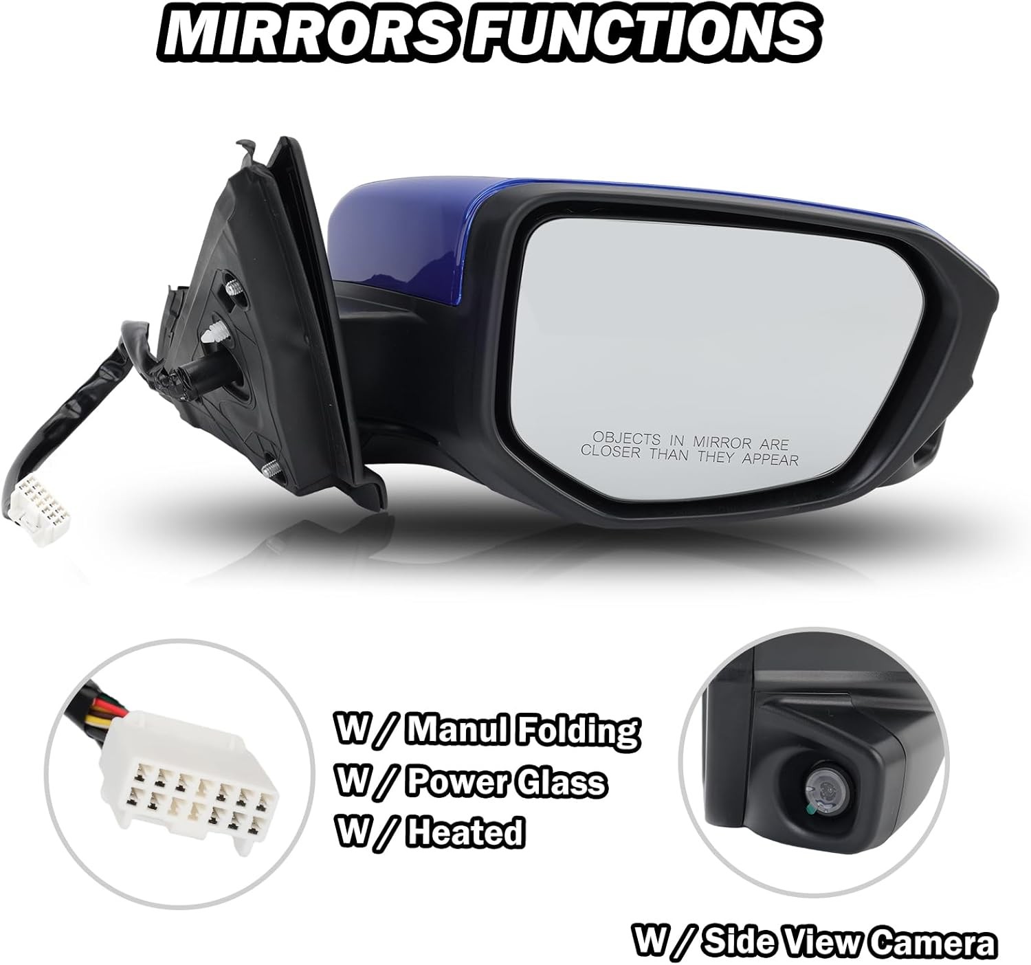 Passenger Side Mirror Compatible with 2016 2017 2018 2019 2020 2021 Honda Civic