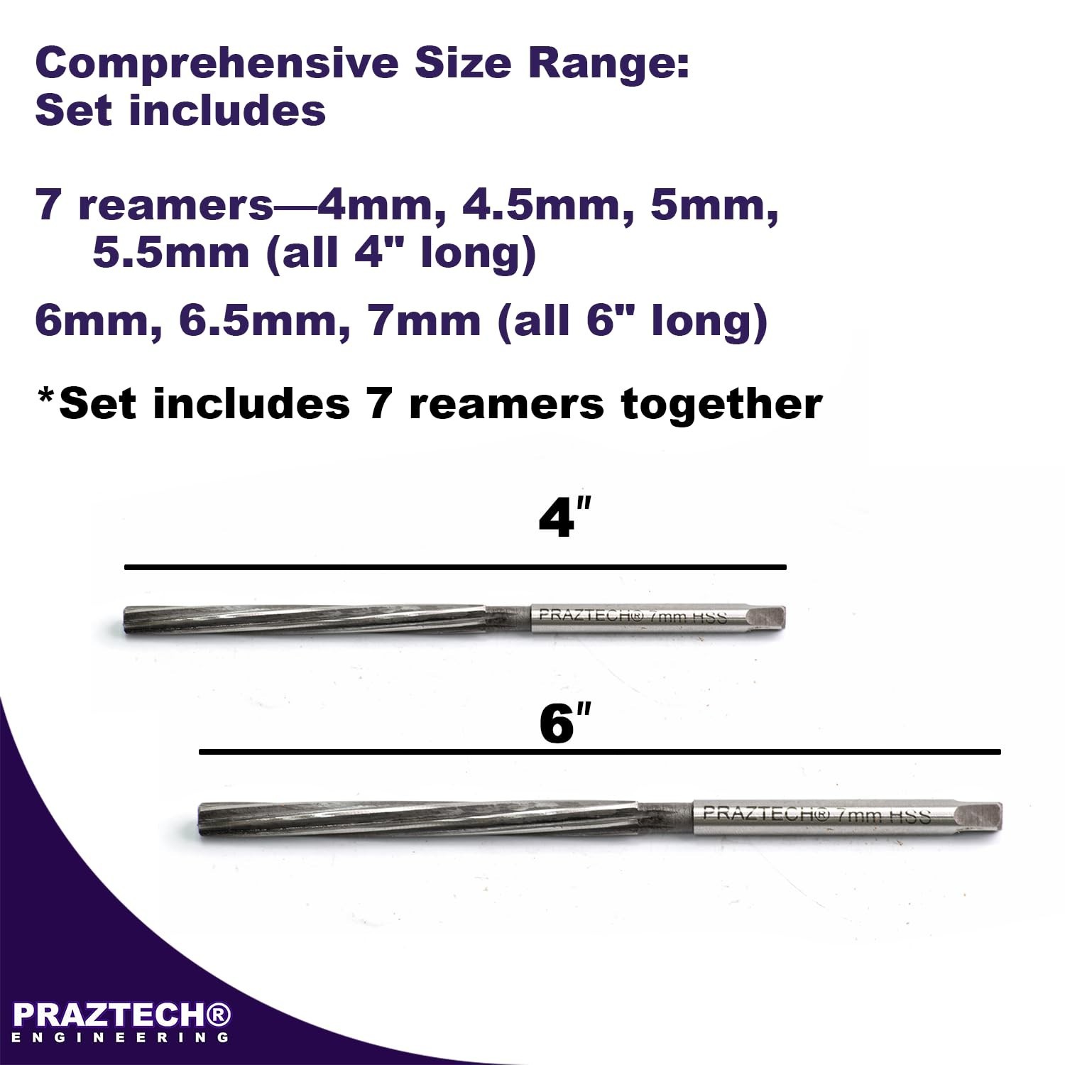PRAZTECH® HSS Valve Stem Guide Reamer Spiral Fixed | DIY | Motorcycles | AT