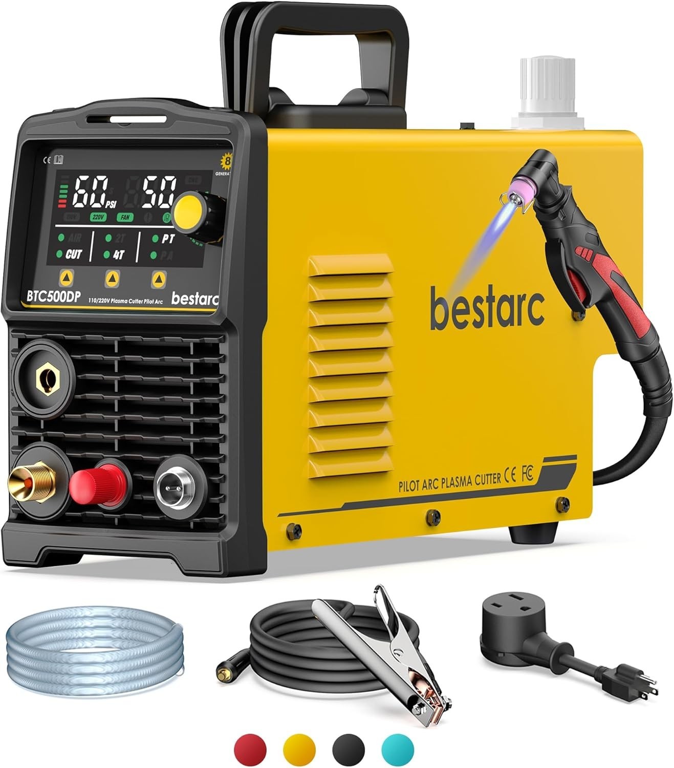 Pilot Arc Plasma Cutter, [LED Display][Air Sensor] 50A Plasma Cutter Machine …