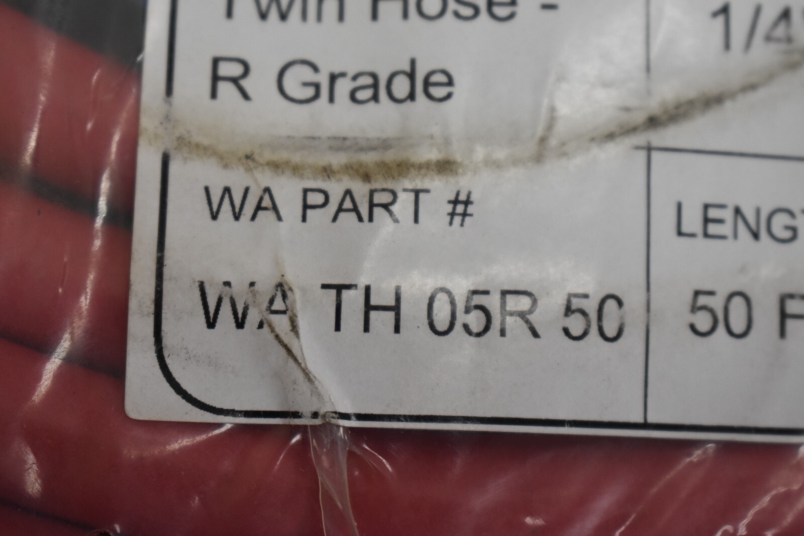 Washington Alloy Twin Welding Hose Grade R 1/4″ x 50ft WA TH 05R 50 Red/Green