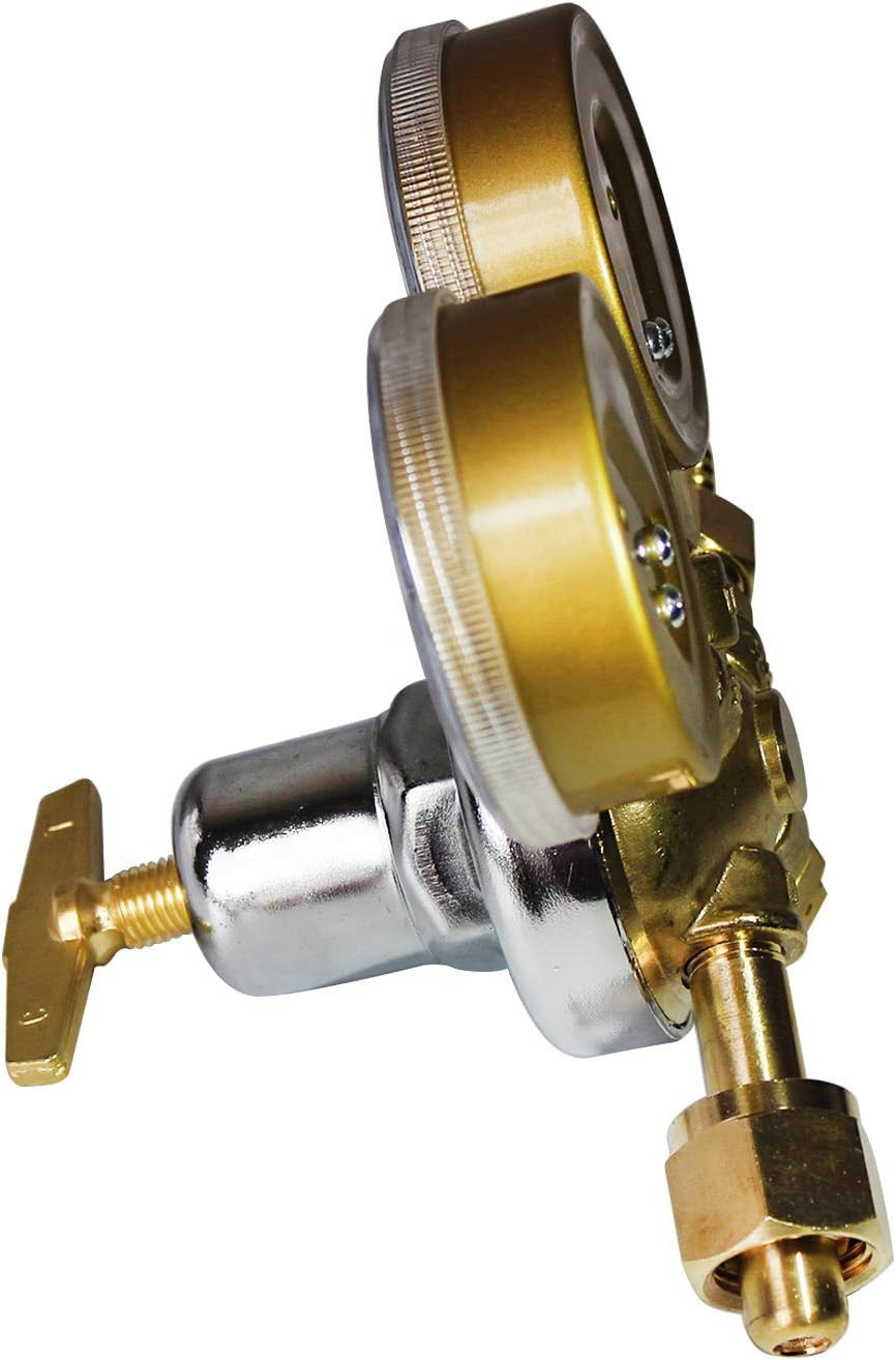 Heavy Duty Oxygen Regulator Full Brass Torch Kit Oxygen Tank Regulator Large Tan