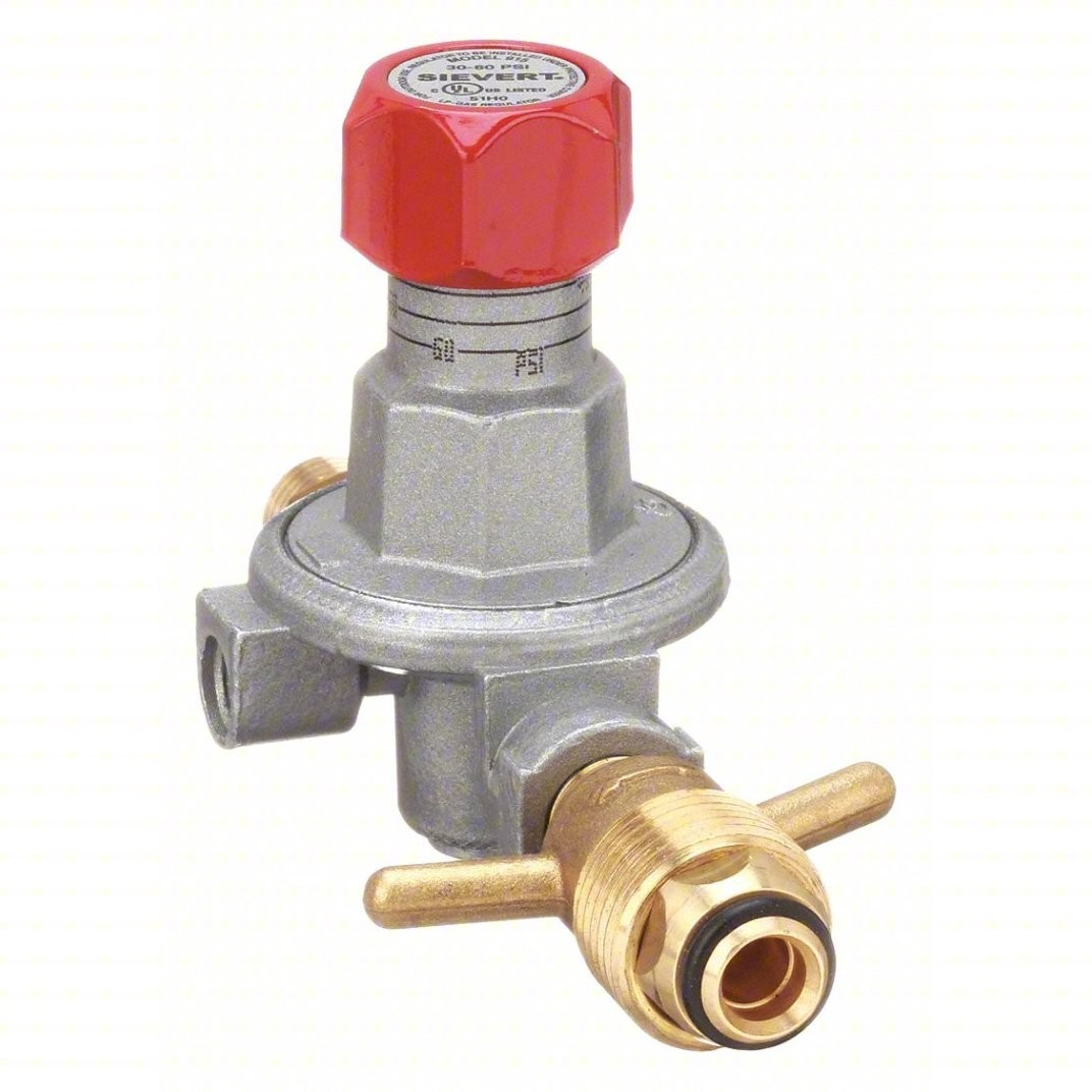 Sievert Propane Regulator Adjustable 15 60 PSI Single Stage CGA 510 Brass Steel