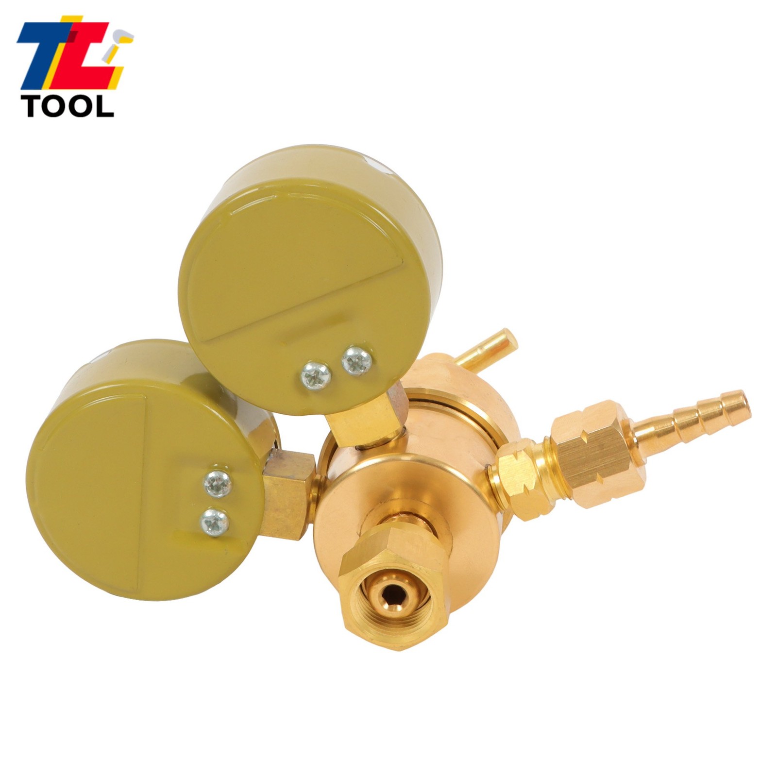 Professional Welding Gas Regulator Dual Dial CGA200 Acetylene Brass Construction
