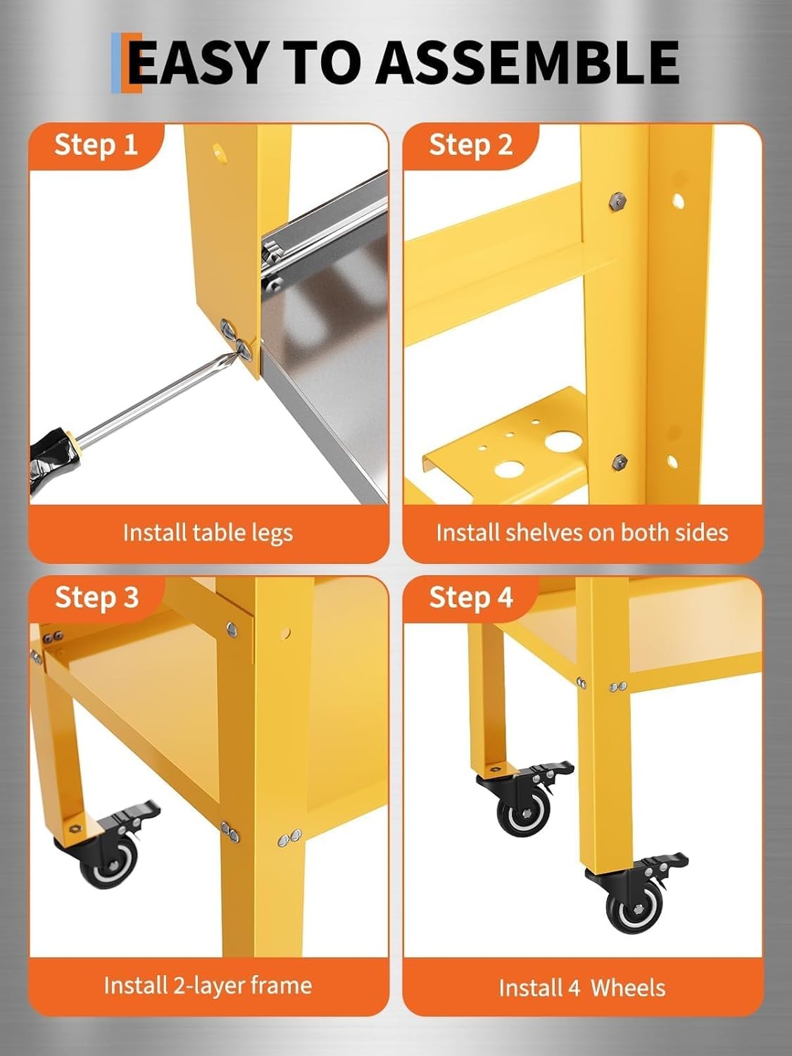36″x18″ Heavy Duty Welding Table Welding Workbench Table Cart 1200 lbs Capacity
