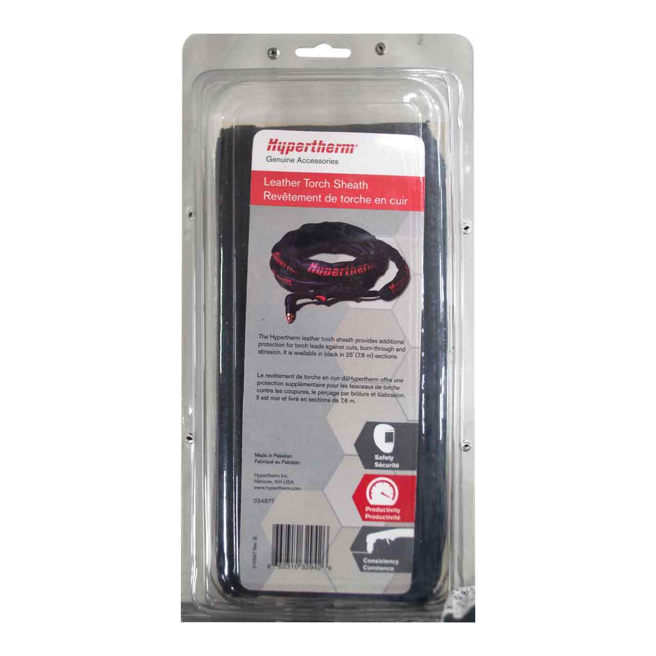 Hypertherm 024877 Sheath 1-1/4 X 25′ Black Leather Hook and Loop