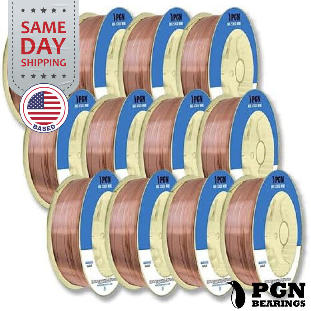 12x 33-Lb Spool ER70S-6 .023″ Mild Steel MIG Welding Wire Shatterproof ABS Spool