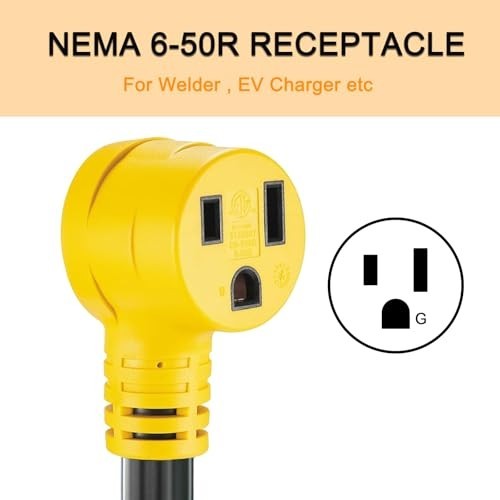 30 Amp Welder Adapter Plug Cord 1.5FT, 4 Prong to 3 Prong, Heavy Duty, ETL Liste
