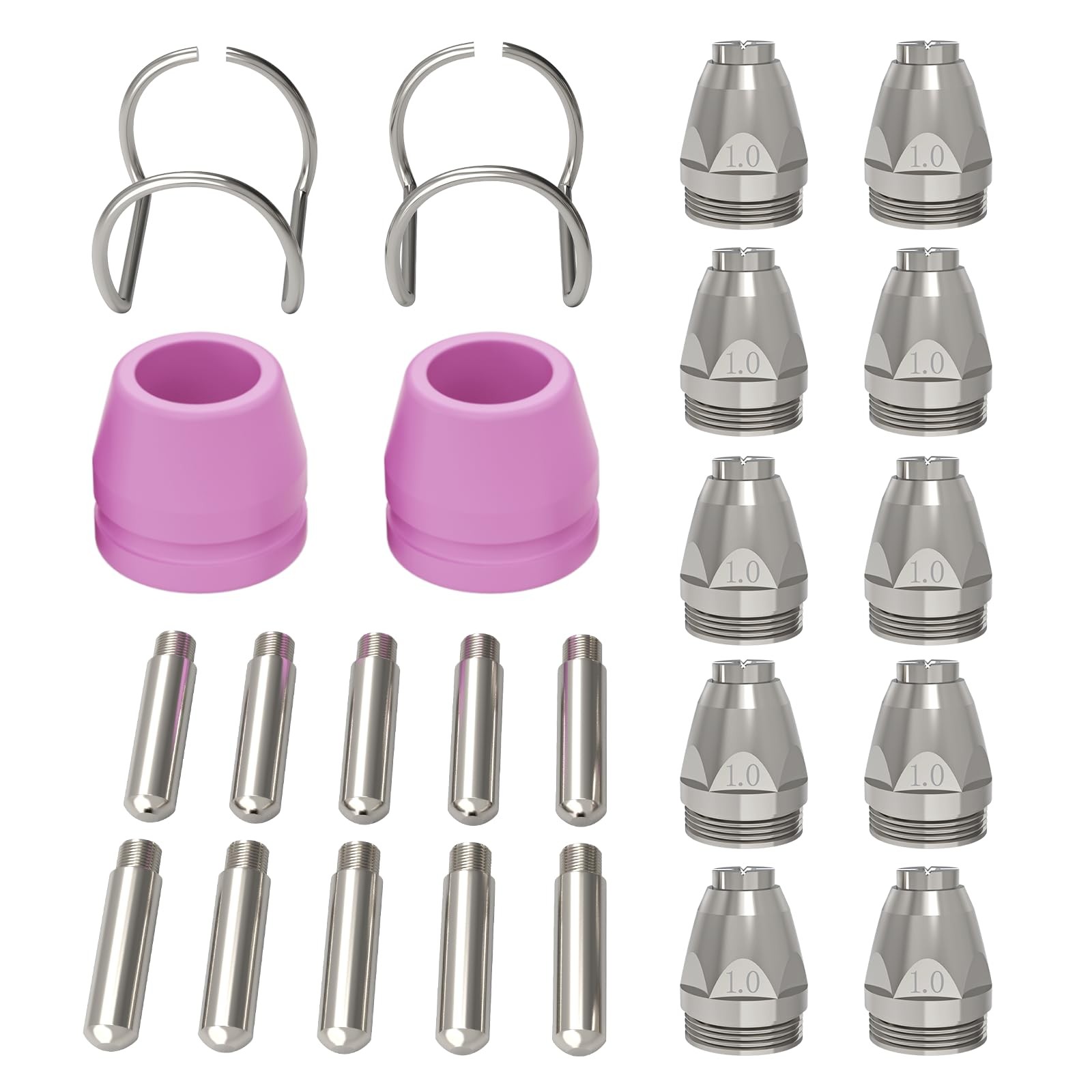 AG-60 Plasma Cutter Torch Consumables, 24 Pcs Accessories for CUT55/CUT55PRO