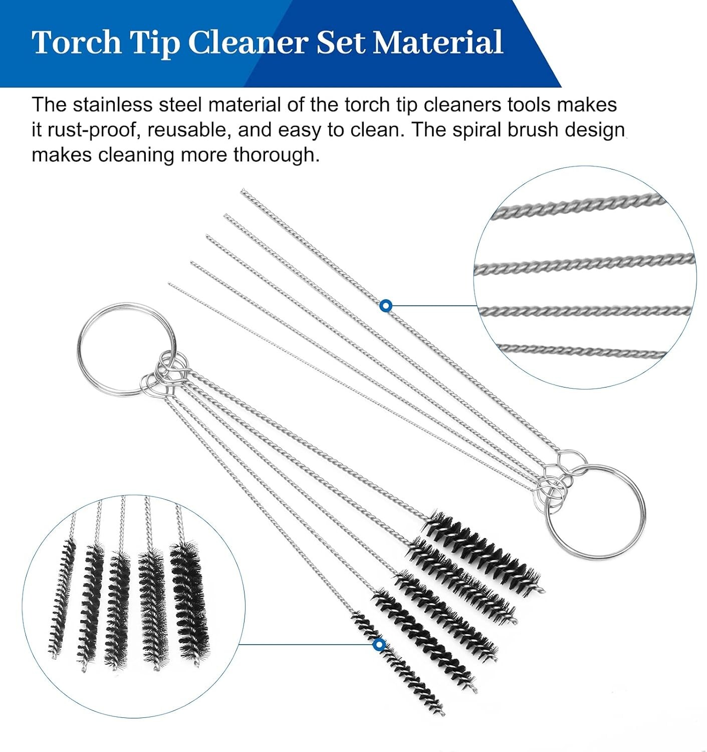 4 PCS Torch Tip Cleaner Set, Welding Torch Tip Cleaner with Drill Bit Torch Tip