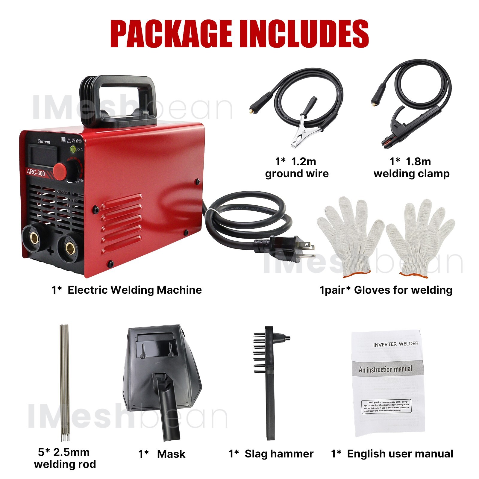 Mini IGBT ARC Welding Machine Inverter DC MMA Electric Welder Stick 110V -300AMP