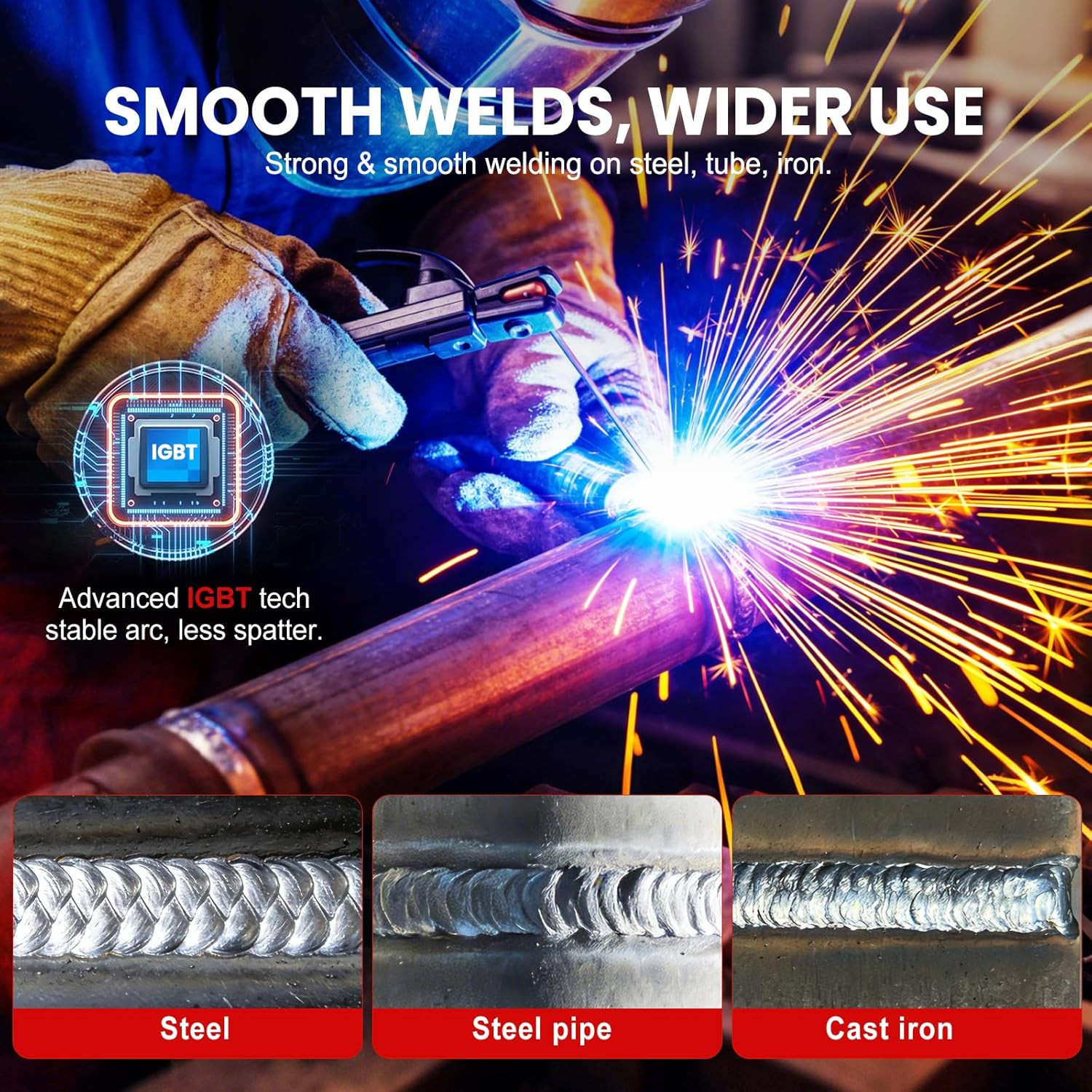 250A Stick Welder 110V, 3Lb Mini Arc Welder with 20 Rods & Gloves | IGBT Inverte