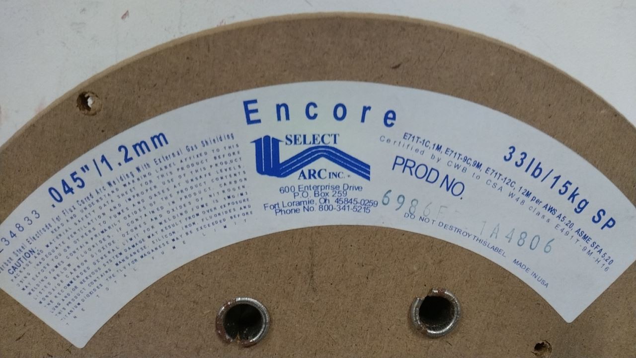 Select Arc 1234833 0.045 In Wire Diameter 33 Lb Weight Carbon Steel Electrode