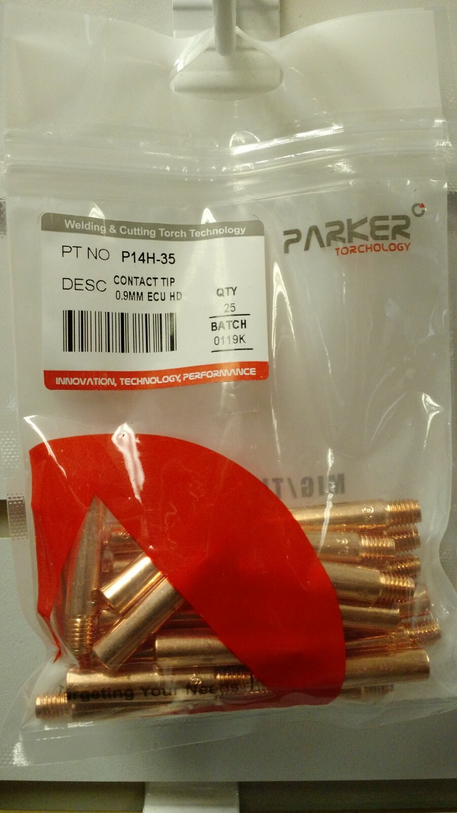 Contact Tips – H.D. .035″ (.035 in) (0.9 mm) Package of 25 Tips