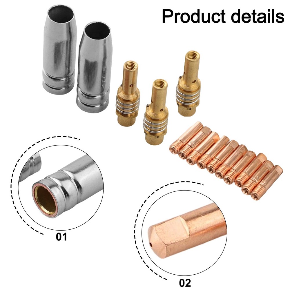 15pcs MIG Welder Nozzle Set for MB15AK Welding Machine Replacement Parts