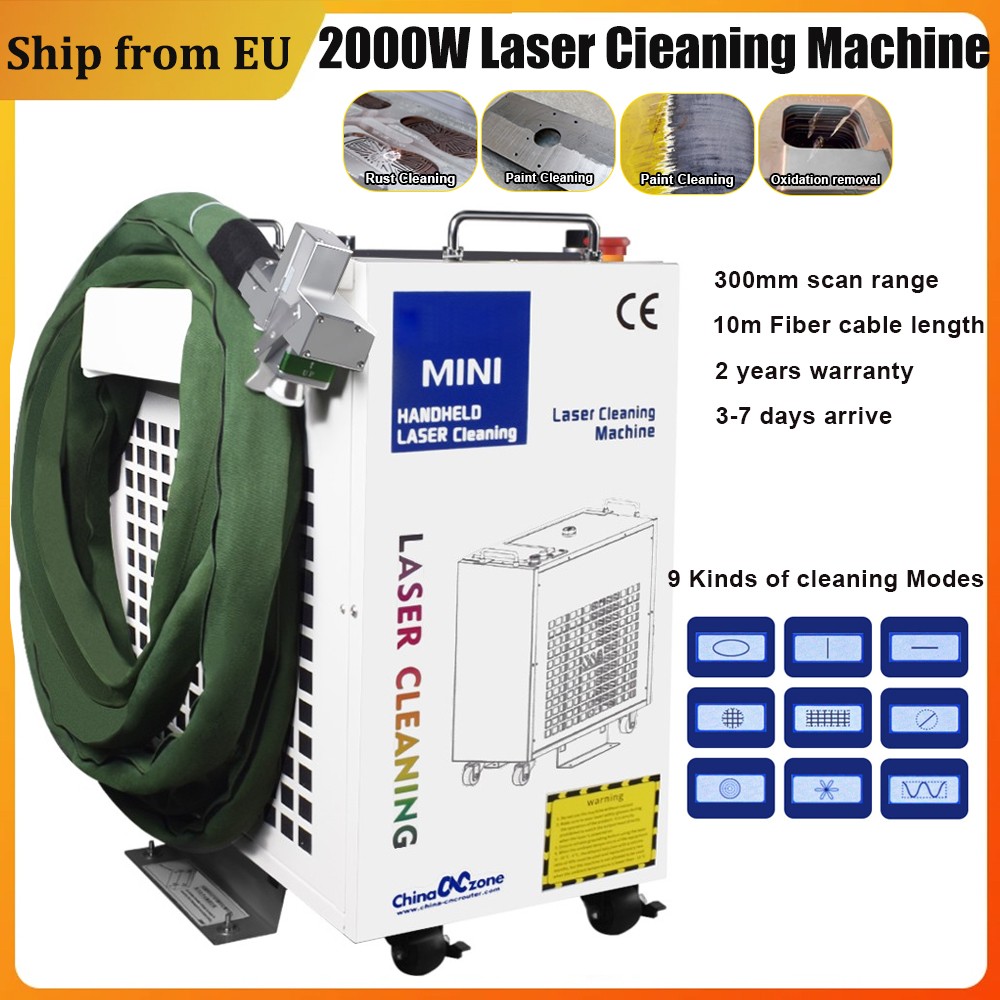 2000W Laser BWT Rust Removal Tool Laser Cleaning Machine Remove Oil Paint EU