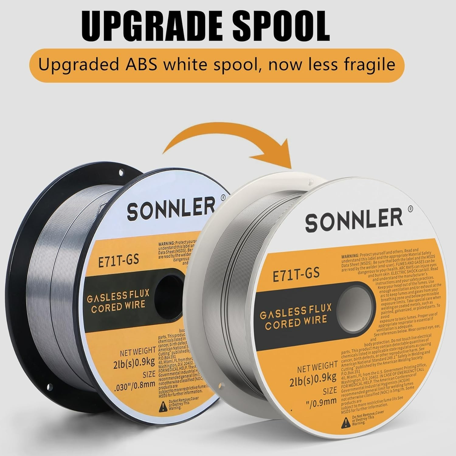 3 Pack of 2lbs E71T- Low Splatter Flux Core Welding Wire for MIG Efficiency