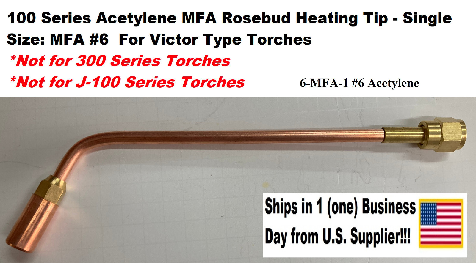 6-MFA-1 #6 Acetylene Multi-Flame Heating Nozzle 100 Series Victor Type