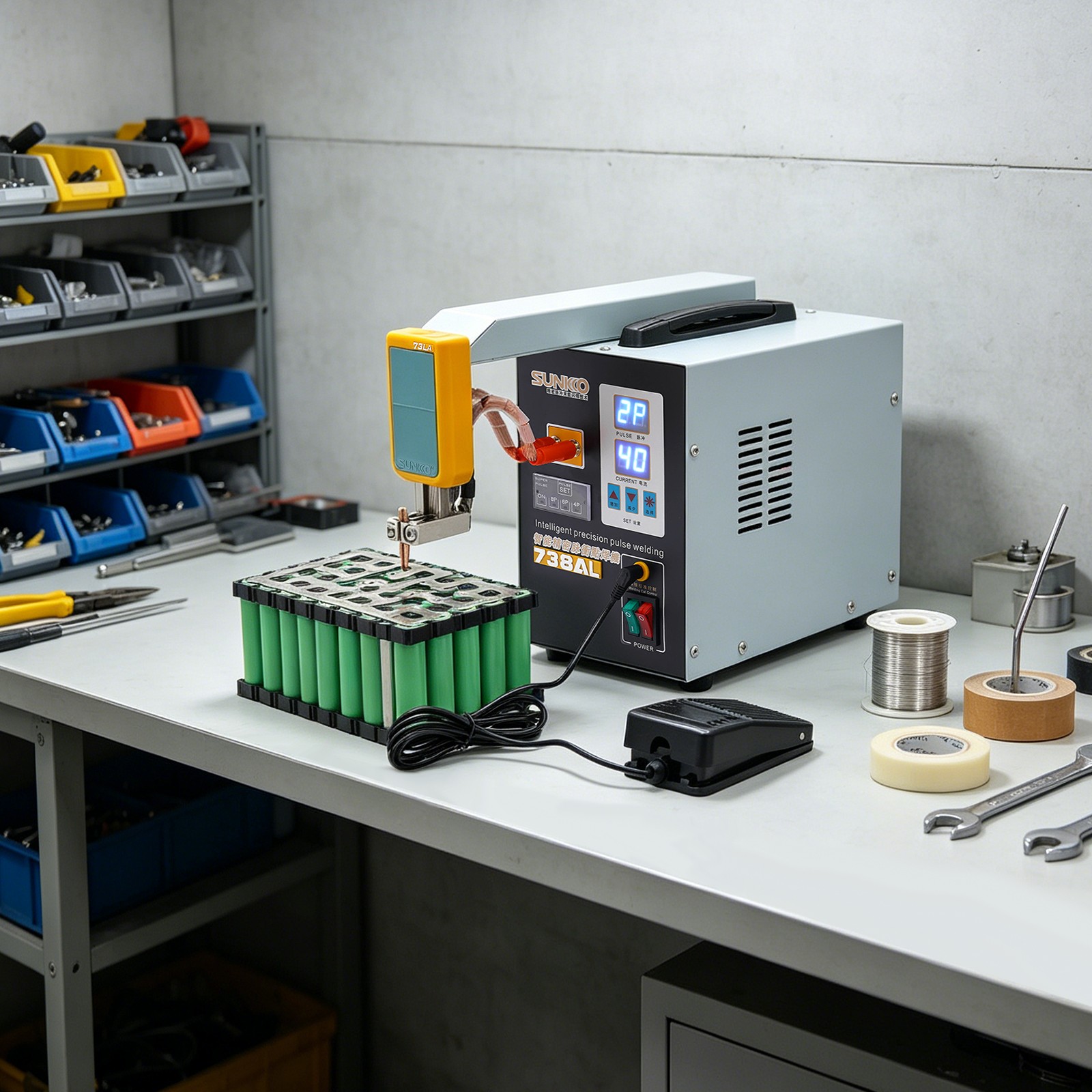 3.6KW SUNKKO 738AL Battery Pulse Spot Welder For Soldering & Welding Machine