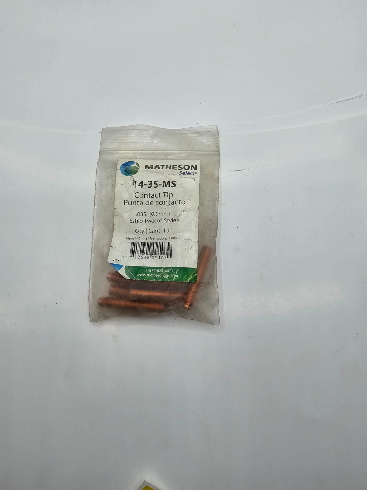 (QTY 10) Matheson Contact Tip Tweco Style .035″ 14-35-MS