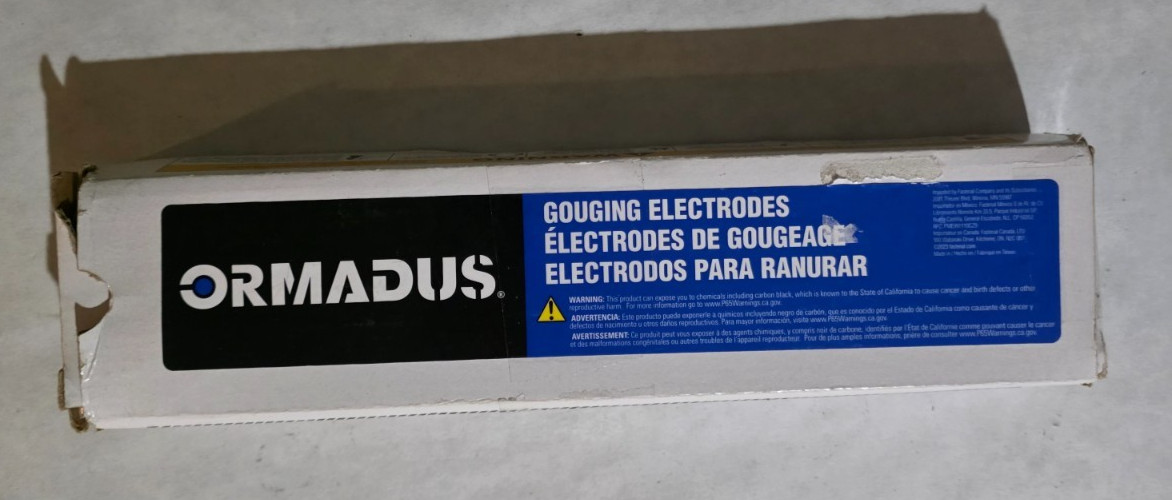 Ormadus 22043003 Pointed Gouging Electrodes 1/4″ X 12″ DC Copperclad 50 Count