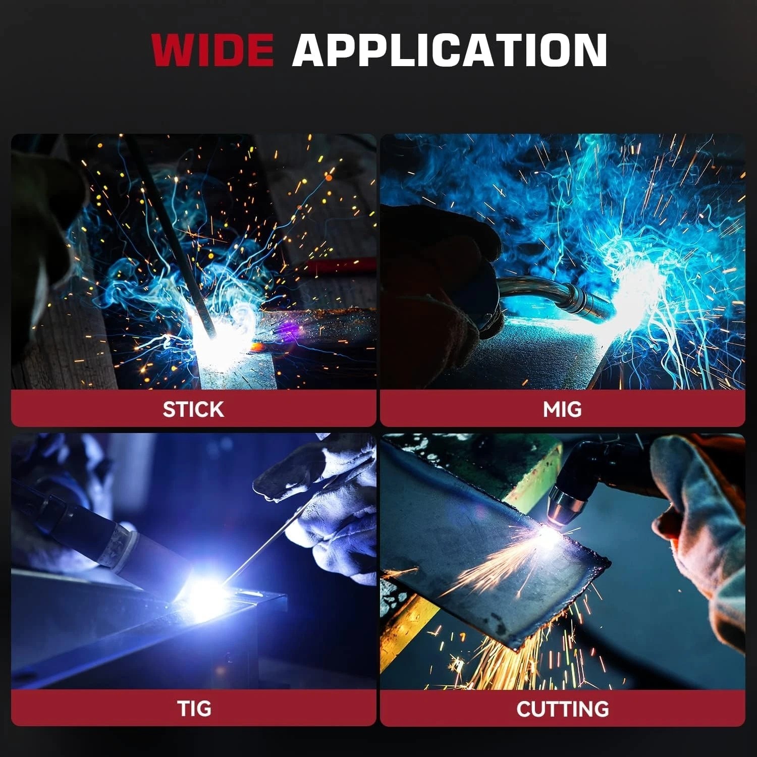 ARCCAPTAIN 55Amp Plasma Cutter Non-HF 110/220V Dual Voltage With Welding Helmet