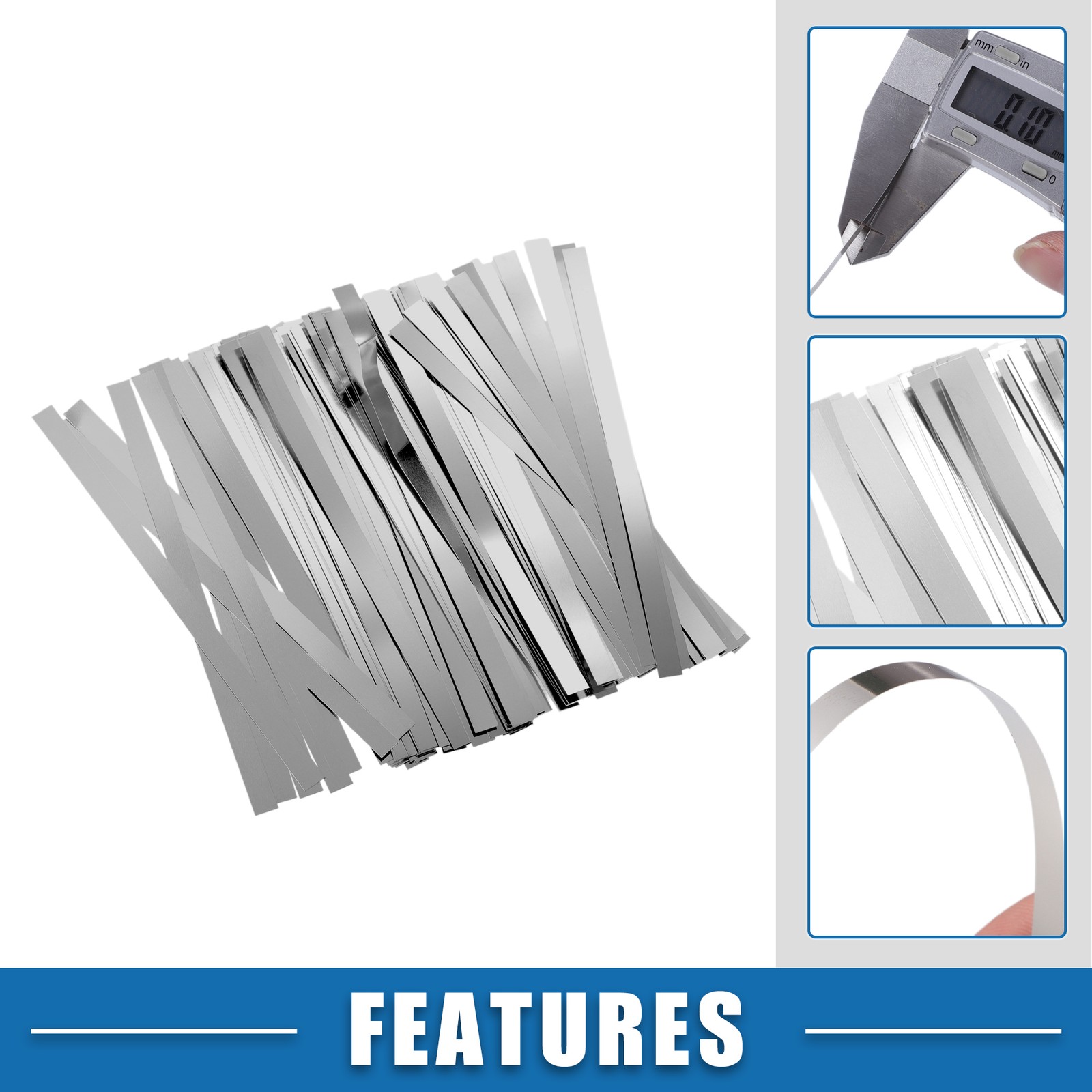 100pcs Car Nickel Plated Strip Tape 0.1x4x100mm for 18650 Battery Pack Welding