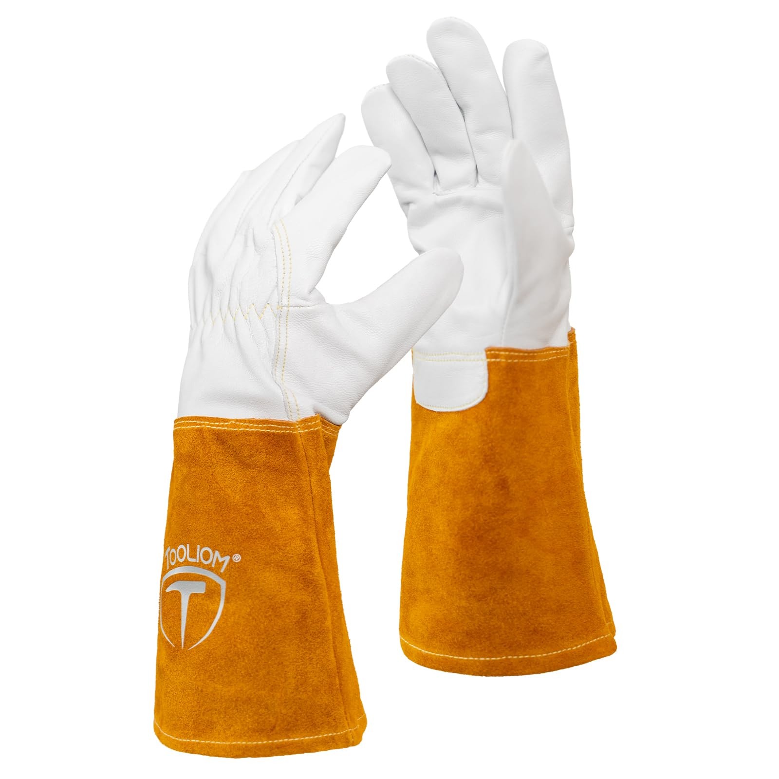 Premium Goatskin TIG Welding Gloves Cuff Cowhide Split Leather with Soft Lini…