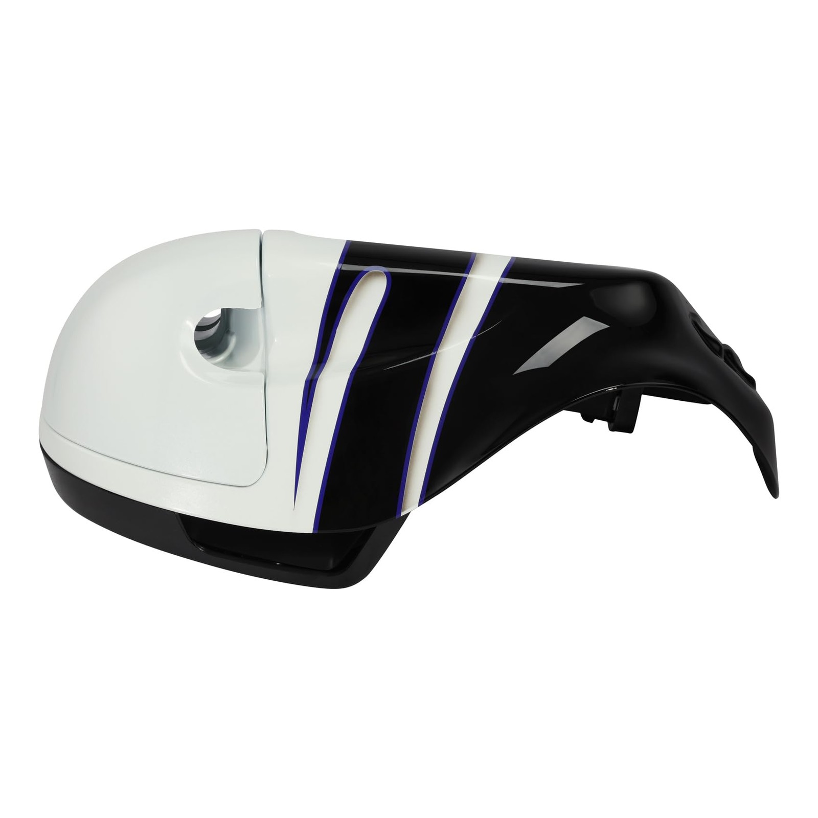 Lower Vented Fairing For Touring 2014-2024 White Amethyst Black Licorice Flames