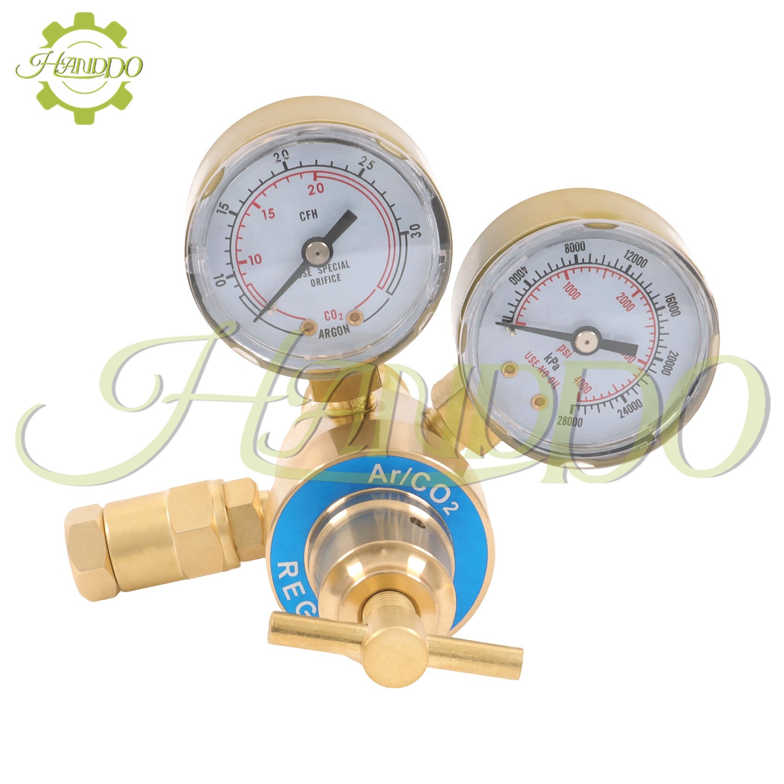 Industrial Argon Regulator/Flowmeter Gauges for MIG and TIG Welders 0-400 PSI