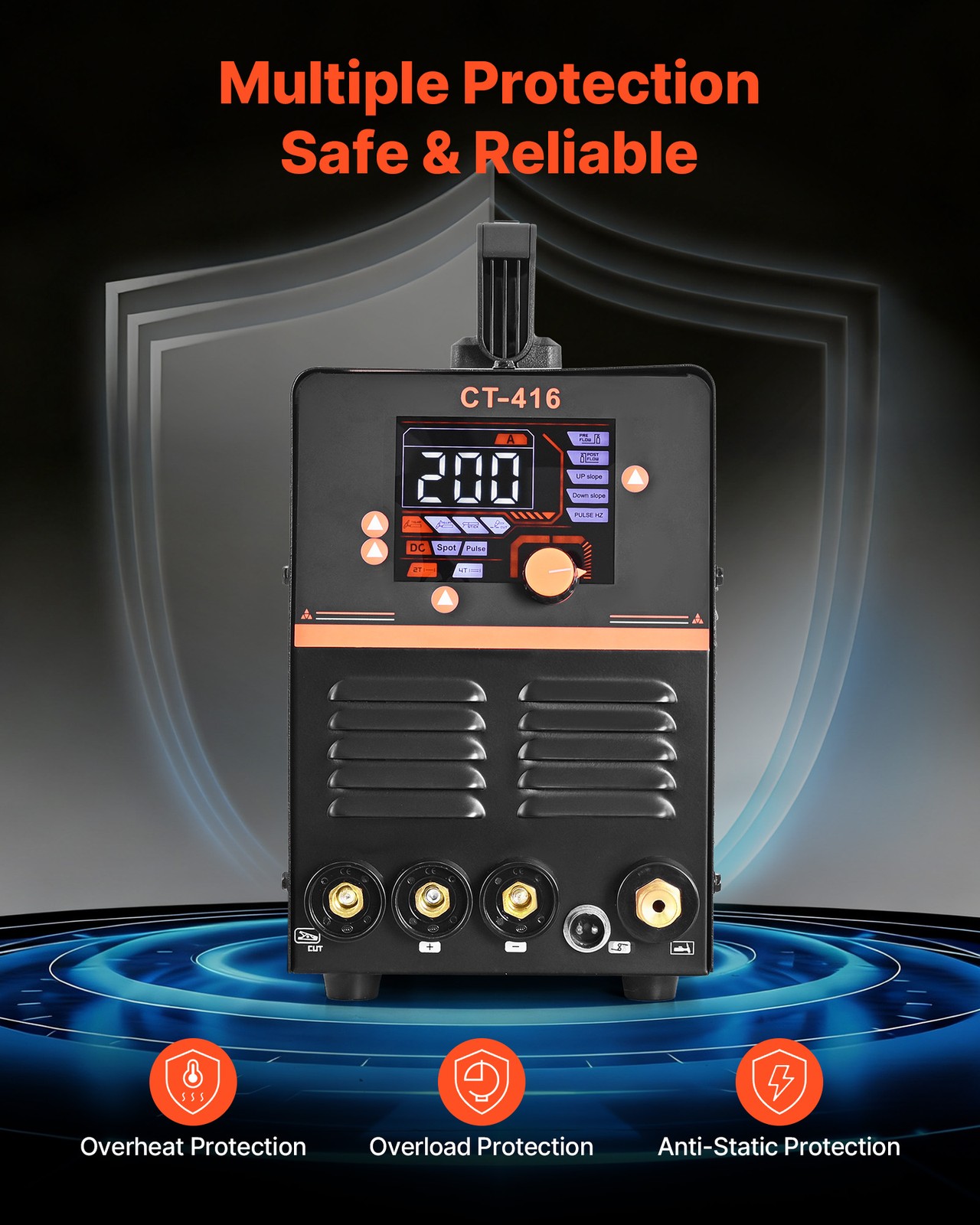VEVOR 3-in-1 Plasma Cutter Welder Combo CUT/TIG/MMA Digital Display 110/220V