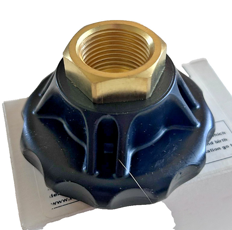 Hand Tight CGA-540 Nut & Nipple, Oxygen Regulator Inlet Bottle/Cylinder Fittings