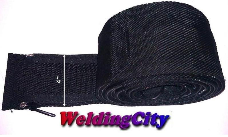 WeldingCity Cable Cover Nylon 12′ (L) 4″(W) w/ Zipper TIG Welding Torch 18/20/26