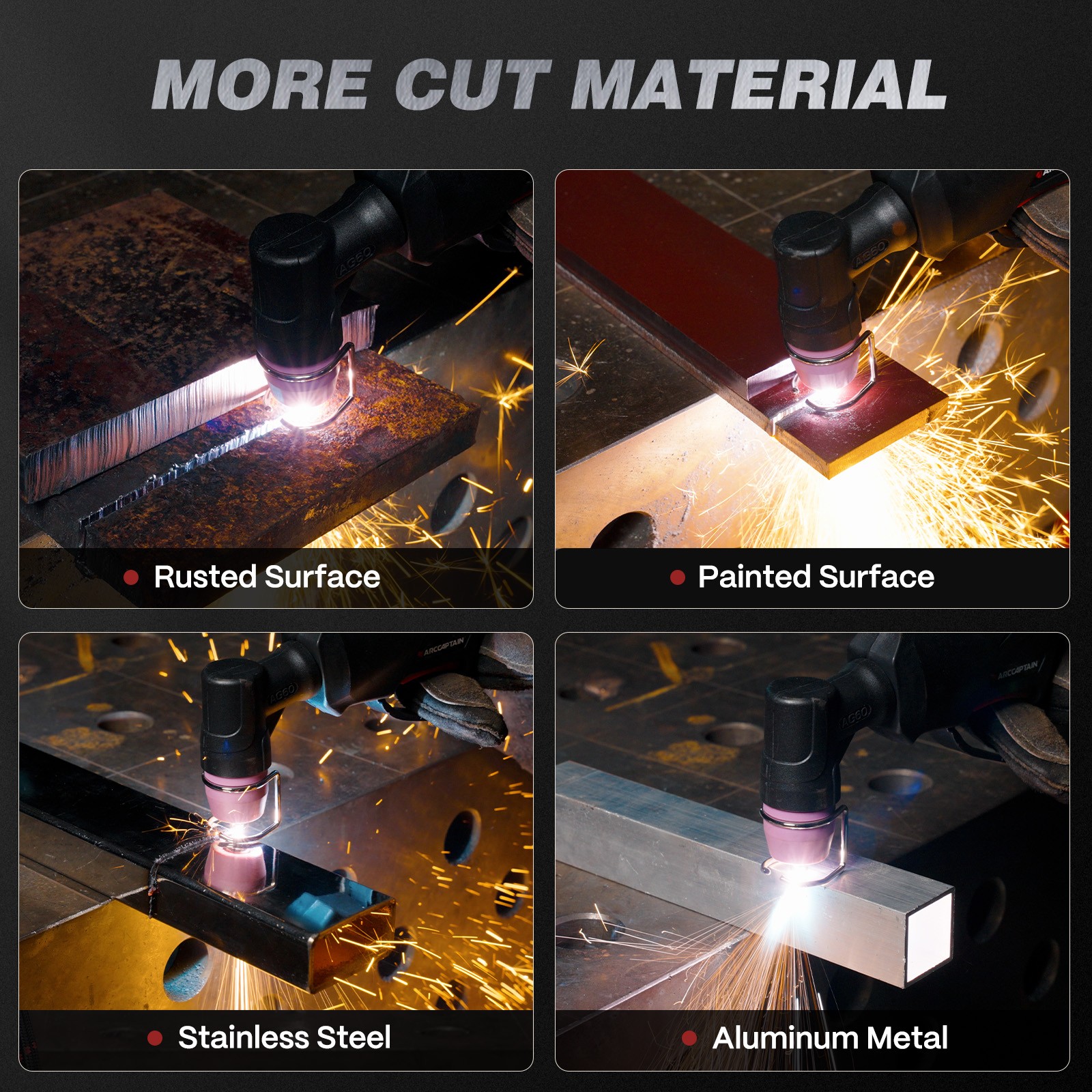 ARCCAPTAIN 55A Plasma Cutter Non-Touch Pilot Arc High-Frequency DIGITAL 120/240V