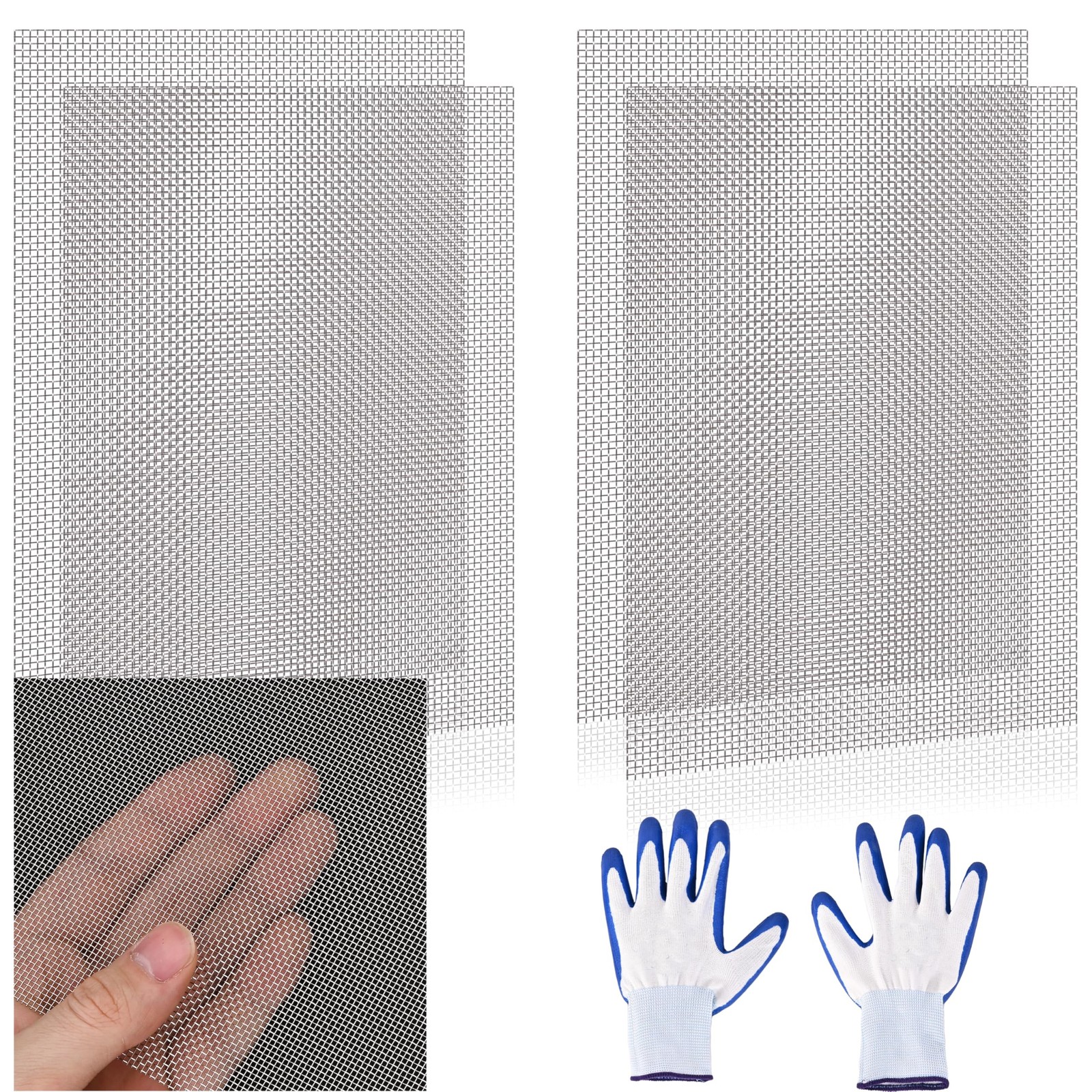 4 Pcs 13×9 (33cmx23cm) 20 Mesh 304 Stainless Steel Wire Mesh Sheet, Rustproof…