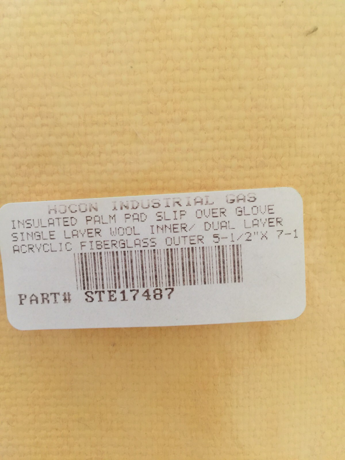 4 x Steiner 17487 Insulated Palm Pad-Single Layer Wool Inner-Acrylic Fiberglass