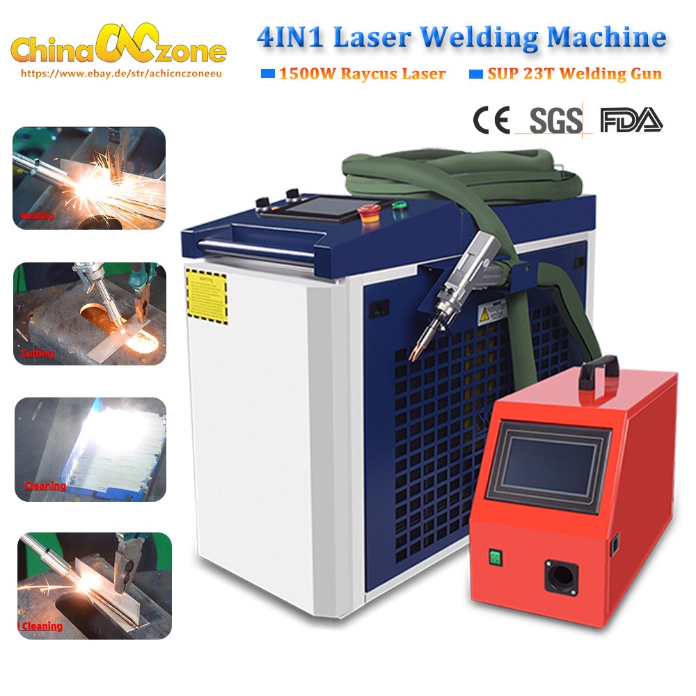 1500W/2000W/3000W 4IN1 Raycus Fiber Laser Welding Cutting Cleaning Machine IN EU