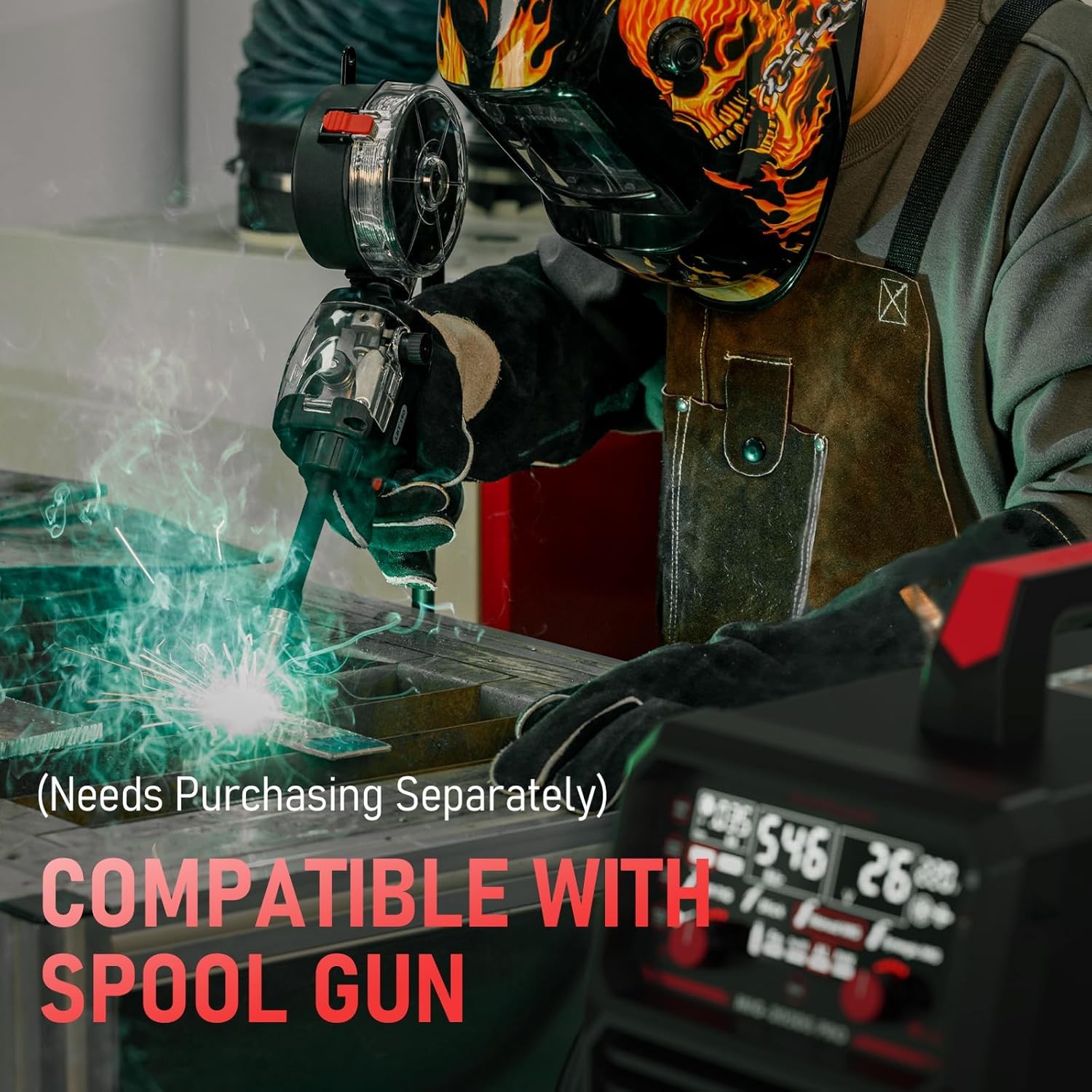 205A MIG Welder, 110/220V, Gas/Gasless/Lift TIG/Stick 3 in 1 Welding Machine