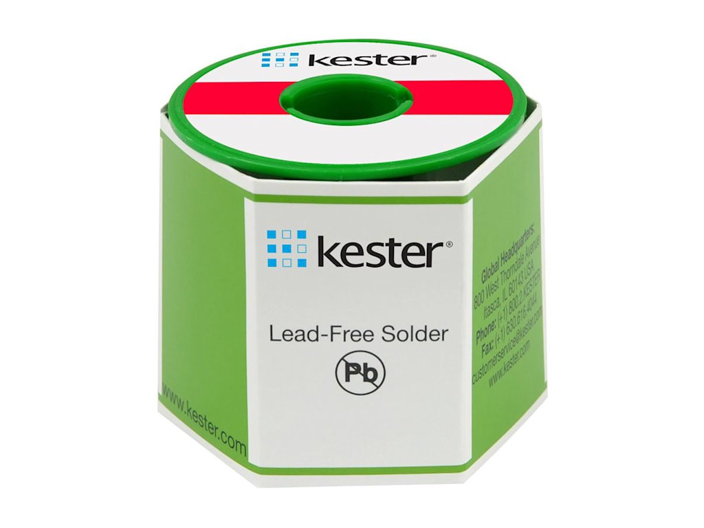 Kester 24-7068-6422 Solder Wire, Water Soluble, Lead Free, SAC305, 3.3%, 0.015′,