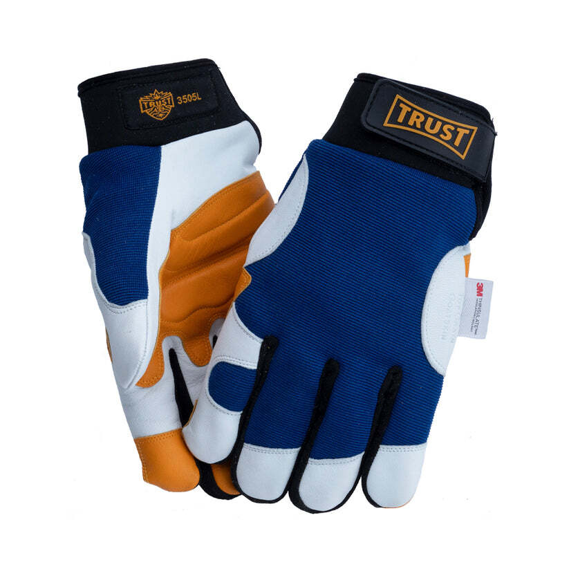 Trust Protection 3505L Goatskin 100 Gr Thinsulate Lined Winter, Mechanics Glove